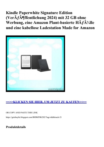 5393 kindle paperwhite signature edition  verãƒâ¶ffentlichung 2024  mit 32 gb ohne werbung  eine amazon