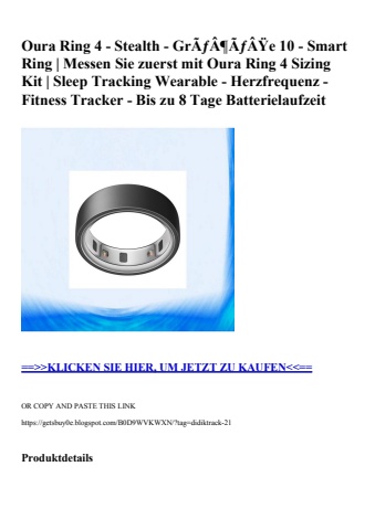1046 oura ring 4 - stealth - grãƒâ¶ãƒâÿe 10 - smart ring   messen sie zuerst mit oura ring 4 sizing kit