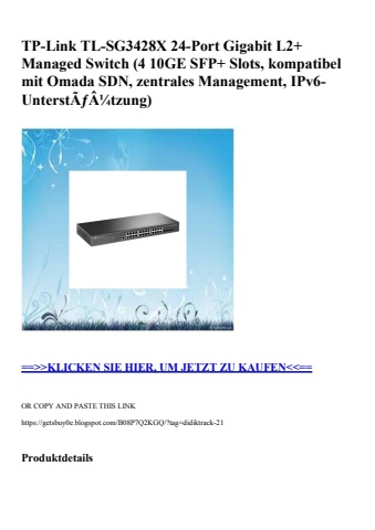 4571 tp-link tl-sg3428x 24-port gigabit l2  managed switch  4 10ge sfp  slots  kompatibel mit omada sdn