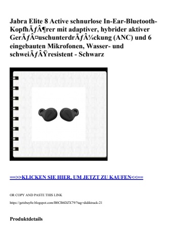 8040 jabra elite 8 active schnurlose in-ear-bluetooth-kopfhãƒâ¶rer mit adaptiver  hybrider aktiver gerãƒ