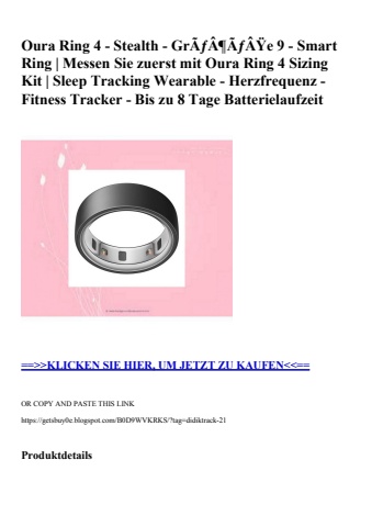 0817 oura ring 4 - stealth - grãƒâ¶ãƒâÿe 9 - smart ring   messen sie zuerst mit oura ring 4 sizing kit