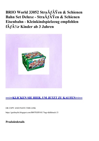 3651 brio world 33052 straãƒâÿen   schienen bahn set deluxe - straãƒâÿen   schienen eisenbahn - kleinkin