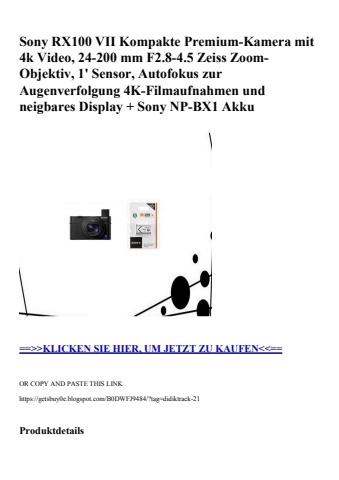 3964 sony rx100 vii kompakte premium-kamera mit 4k video  24-200 mm f2