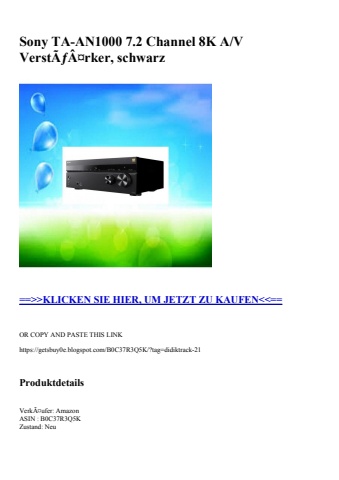 7395 sony ta-an1000 7