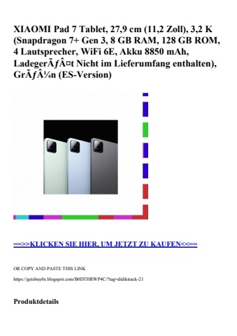 0900 xiaomi pad 7 tablet  27 9 cm  11 2 zoll   3 2 k  snapdragon 7  gen 3  8 gb ram  128 gb rom  4 lauts