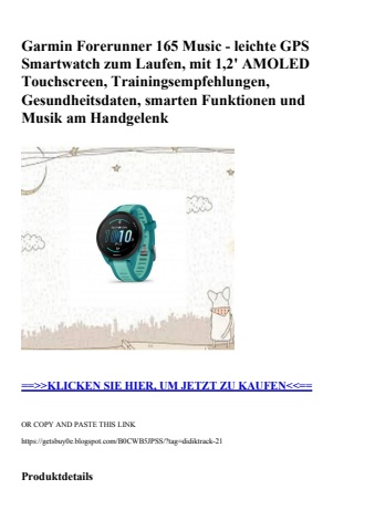 2679 garmin forerunner 165 music - leichte gps smartwatch zum laufen  mit 1 2' amoled touchscreen  train