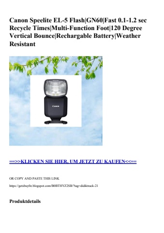 4156 canon speelite el-5 flash gn60 fast 0