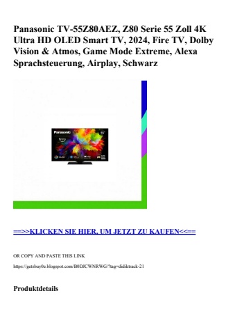 7282 panasonic tv-55z80aez  z80 serie 55 zoll 4k ultra hd oled smart tv  2024  fire tv  dolby vision   a