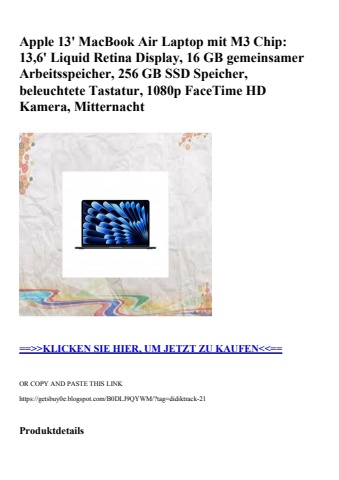 0988 apple 13' macbook air laptop mit m3 chip  13 6' liquid retina display  16 gb gemeinsamer arbeitsspe