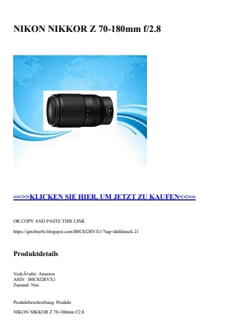2923 nikon nikkor z 70-180mm f 2