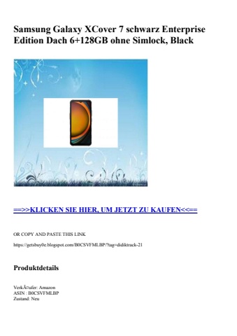 8515 samsung galaxy xcover 7 schwarz enterprise edition dach 6 128gb ohne simlock  black