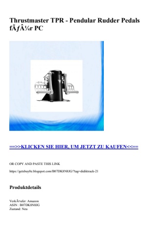 2163 thrustmaster tpr - pendular rudder pedals fãƒâ¼r pc