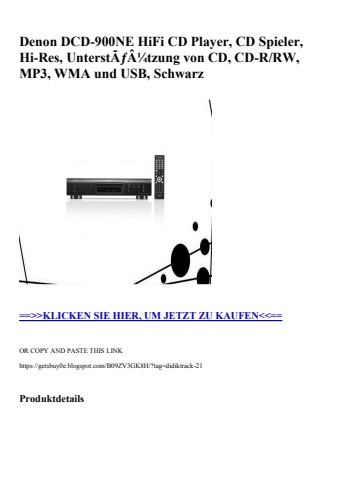 1023 denon dcd-900ne hifi cd player  cd spieler  hi-res  unterstãƒâ¼tzung von cd  cd-r rw  mp3  wma und