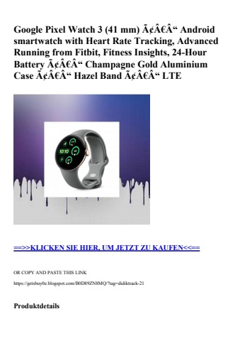 6698 google pixel watch 3  41 mm  ã¢â€â“ android smartwatch with heart rate tracking  advanced running f