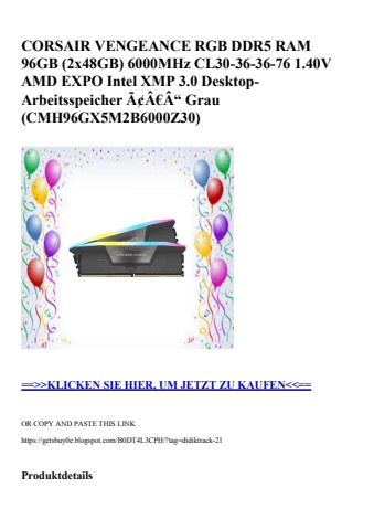 8831 corsair vengeance rgb ddr5 ram 96gb  2x48gb  6000mhz cl30-36-36-76 1