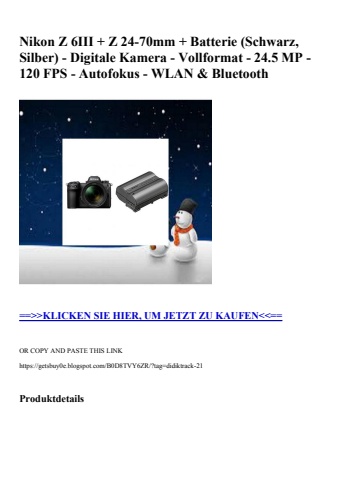 7798 nikon z 6iii   z 24-70mm   batterie  schwarz  silber  - digitale kamera - vollformat - 24