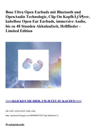 5728 bose ultra open earbuds mit bluetooth und openaudio technologie  clip on kopfhãƒâ¶rer  kabellose op