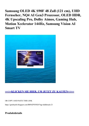 6422 samsung oled 4k s90f 48 zoll  121 cm   uhd fernseher  nq4 ai gen3 prozessor  oled hdr  4k upscaling