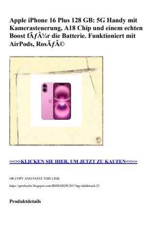 8810 apple iphone 16 plus 128 gb  5g handy mit kamerasteuerung  a18 chip und einem echten boost fãƒâ¼r d