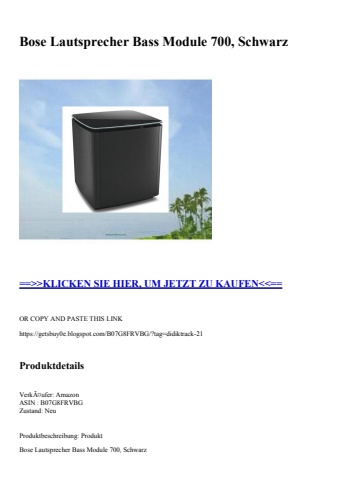 4956 bose lautsprecher bass module 700  schwarz