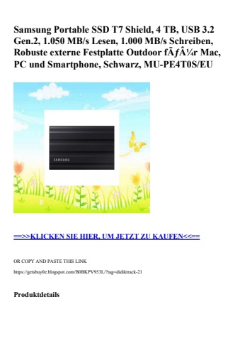 5086 samsung portable ssd t7 shield  4 tb  usb 3