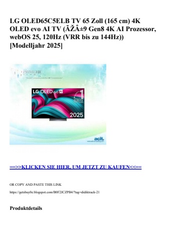 2045 lg oled65c5elb tv 65 zoll  165 cm  4k oled evo ai tv  ãžâ±9 gen8 4k ai prozessor  webos 25  120hz