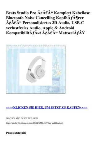 2485 beats studio pro ã¢â€â“ komplett kabellose bluetooth noise cancelling kopfhãƒâ¶rer ã¢â€â“ personali