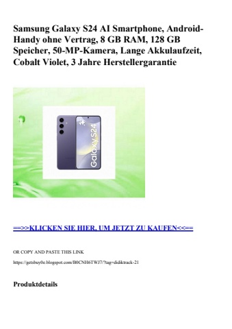 5278 samsung galaxy s24 ai smartphone  android-handy ohne vertrag  8 gb ram  128 gb speicher  50-mp-kame