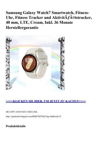 1630 samsung galaxy watch7 smartwatch  fitness-uhr  fitness tracker und aktivitãƒâ¤tstracker  40 mm  lte