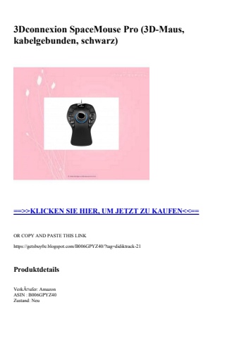 0209 3dconnexion spacemouse pro  3d-maus  kabelgebunden  schwarz