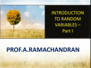 Introduction to Random variables - Part I