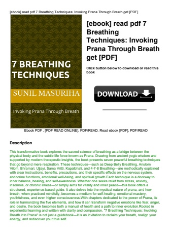 [ebook] read pdf 7 breathing techniques invoking prana through breath get [pdf]