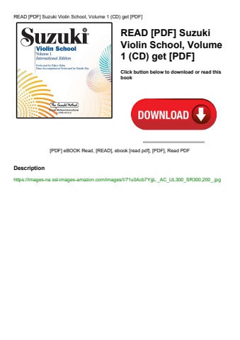read [pdf] suzuki violin school  volume 1 (cd) get [pdf]