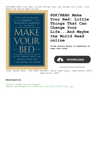 pdfread make your bed little things that can change your life