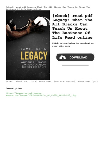 [ebook] read pdf legacy what the all blacks can teach us about the business of life read online
