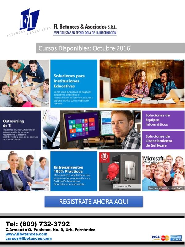 FL Betances & Asociados: Cursos Octubre 2016