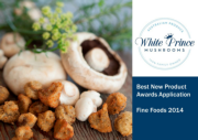 White Prince Best New Product Award Application for Fine Foods 22nd Aug