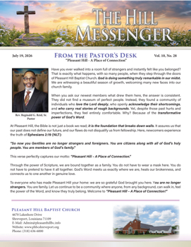 Pleasant Hill July Newsletter
