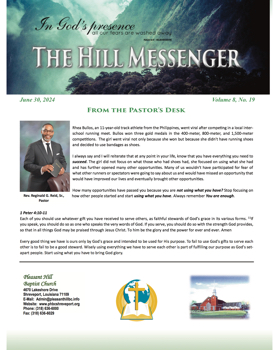  Pleasant Hill News Letter June 2024