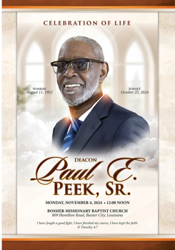 Pual Peek Digital Funeral Program