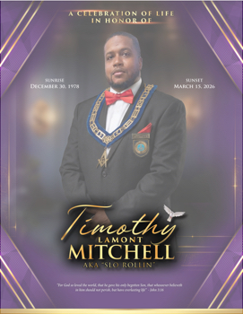 Timothy Lamont Mitchell - Funeral Program