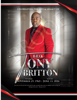 Tony Britton Funeral Program