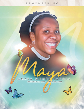 Amaya Jacobs Funeral Program