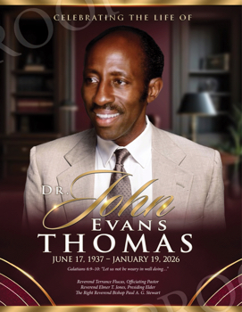 Dr John Evans Thomas Funeral Singlefold