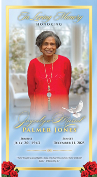Joycelyn Muriel Palmer Jones Funeral Program