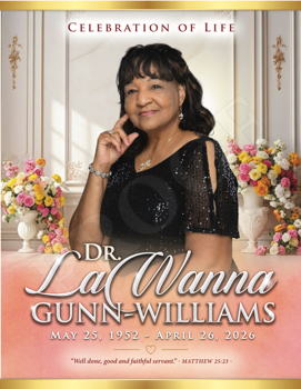 Dr. LaWanna Kaye Gunn-Williams - Funeral Program - OPTIONAL