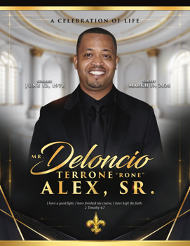 Deloncio Terrone Alex - Funeral Program
