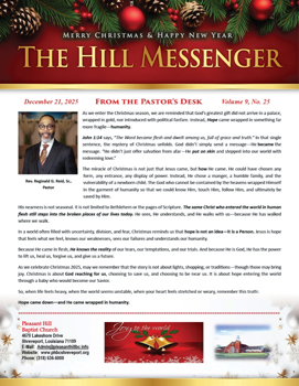 Pleasant Hill News Letter December 2025