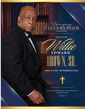 Willie Edward Brown Sr Funeral Program