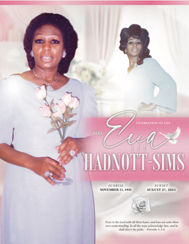 Eva Simms Funeral Program